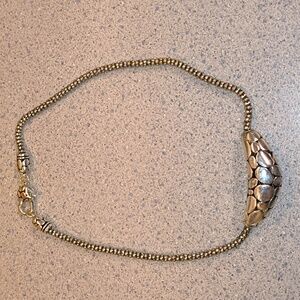 Dillard's Pebbled Silver Tone Metal Choker